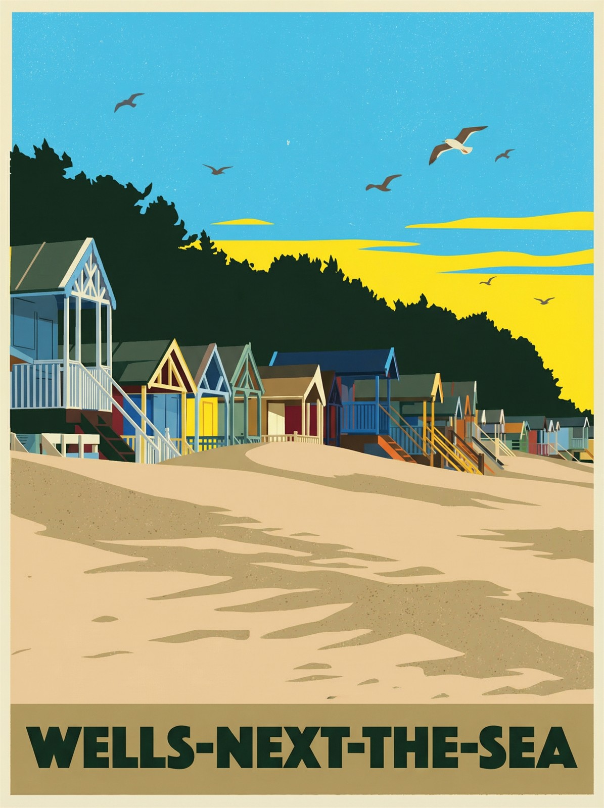 Wells-next-the-Sea stretched canvas print showing historic quay and Granary gantry building